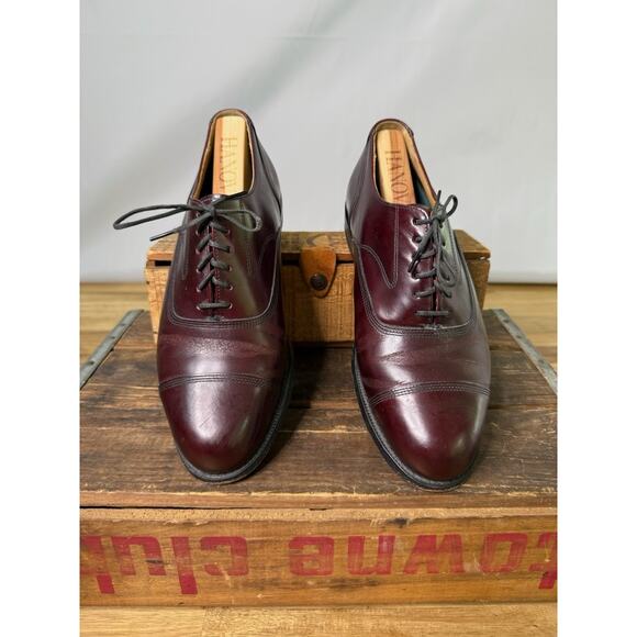 Hanover Dress Shoes All Leather Mens Size 7.5 D/B USA #2218 - Picture 1 of 5